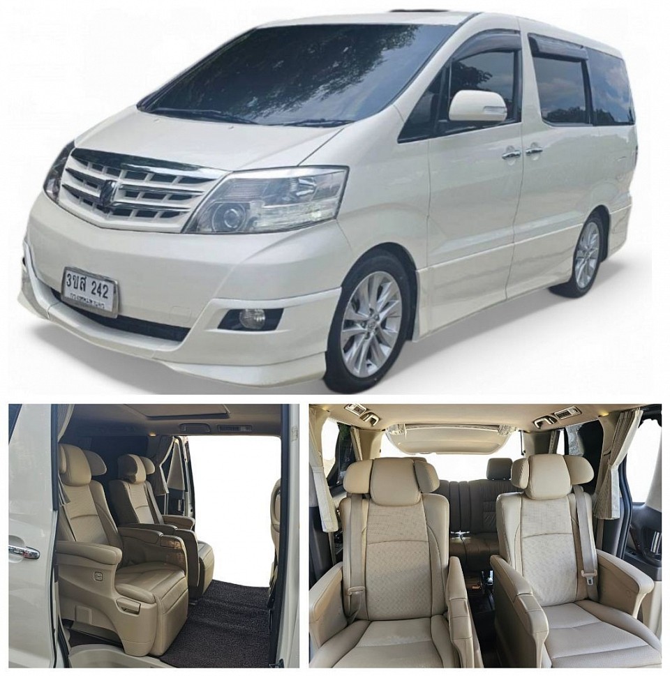 Toyota Alphard 5 people, 2 suitcases,