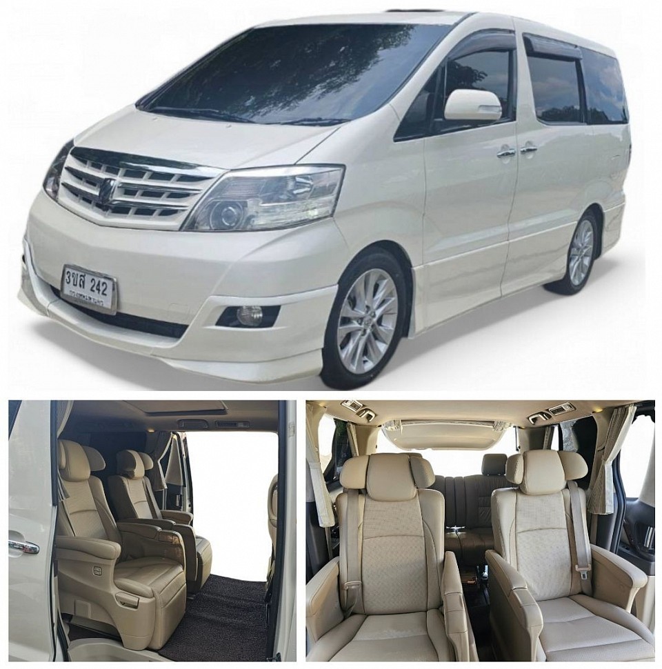 Toyota Alphard 5 people, 2 suitcases,