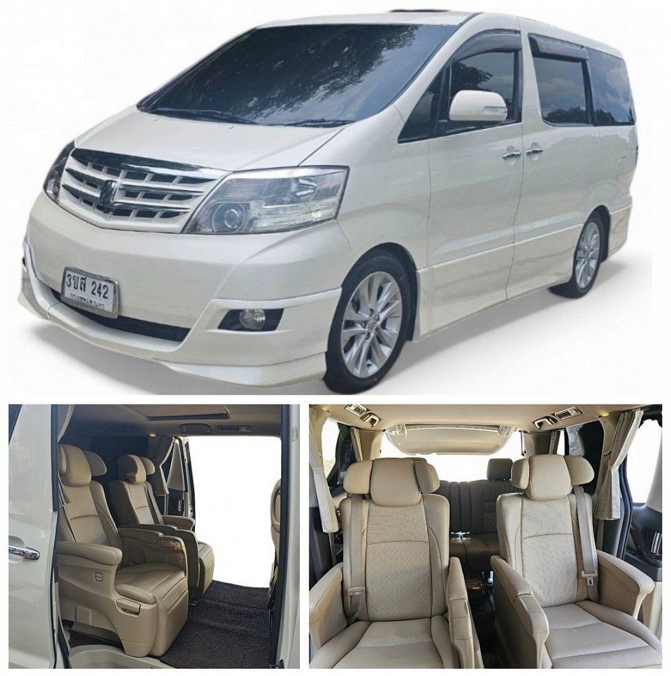 Toyota Alphard 5 people, 2 suitcases,